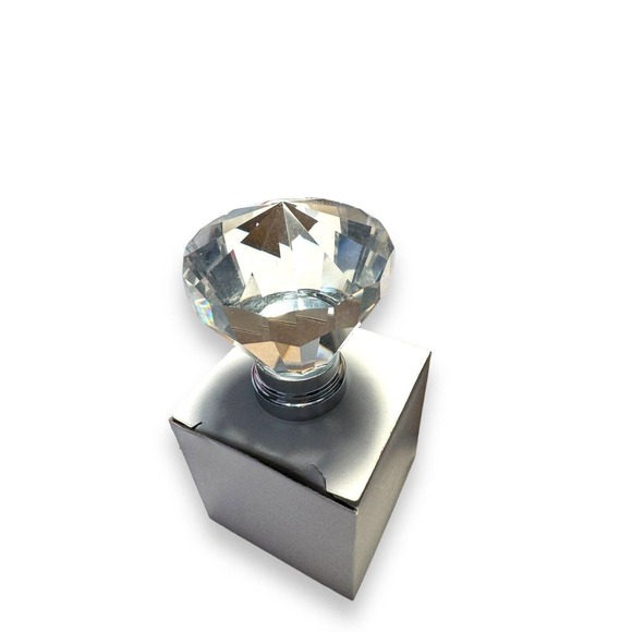 Badgley Mischka Round Crystal Drawer Knob Cabinet Door Pull Set of 8 - Picture 5 of 7